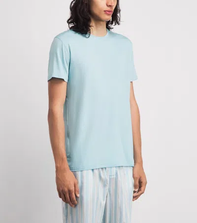 Derek Rose Basel Lounge T-shirt In Blue