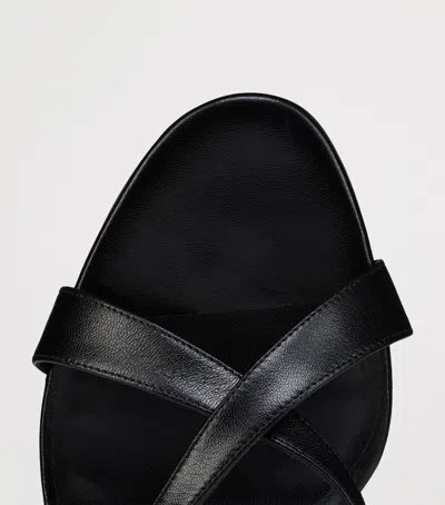 Christian Louboutin Mulazee Leather Mules Crossover Straps Stiletto Heel In Black