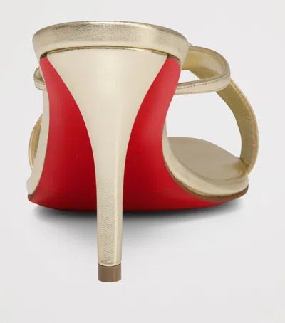 Christian Louboutin 80mm Mulazee Metallic Leather Sandals In Gold