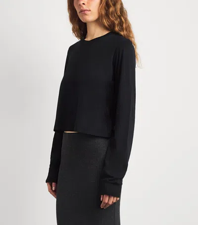 Éterne Long-sleeve Cropped T-shirt In Multi