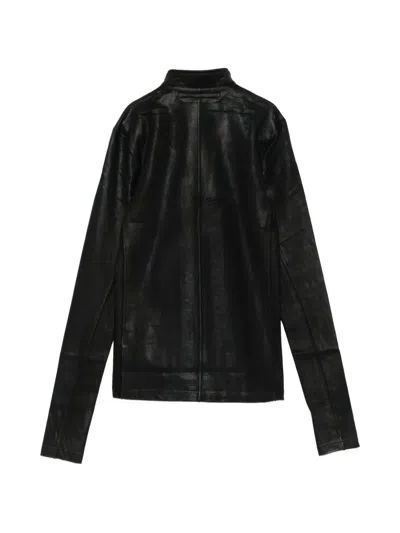 Julius Zip- Front Stand- Collar Jacket In Black