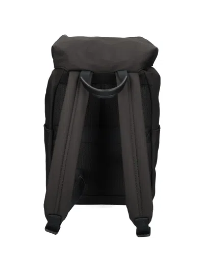 Calvin Klein Flap-top Drawstring Backpack In Black