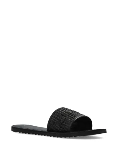 Allsaints Hoxton Single Strap Sliders In Black
