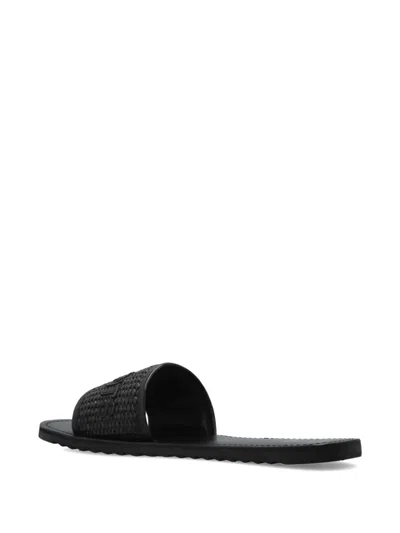Allsaints Hoxton Single Strap Sliders In Black