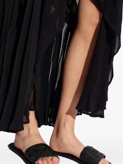 Allsaints Hoxton Single Strap Sliders In Black