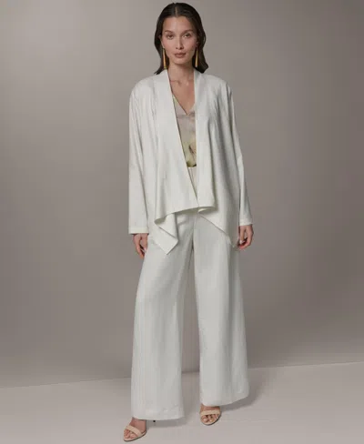 Donna Karan New York Drape Front Jacket In White