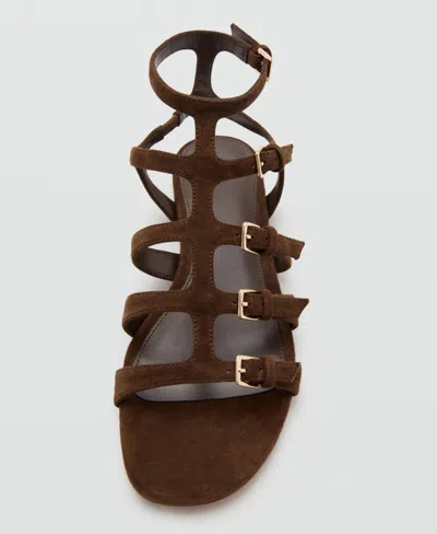 Mango Ankle Strap Sandal In Brown