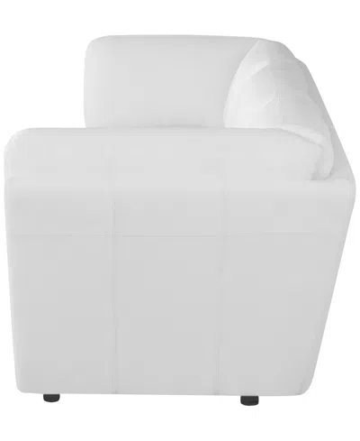Macy's Versa 3-pc. Leather Sofa In White