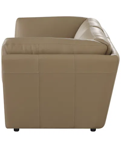 Macy's Versa 2-pc. Leather Sofa In Brown