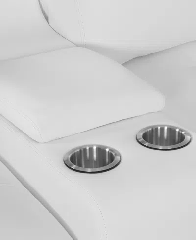 Macy's Versa 3-pc. Leather Sofa In White
