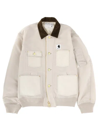 Sacai Coat Men Color White