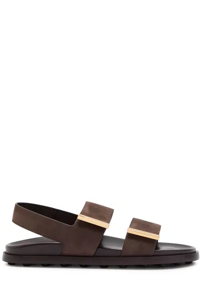 Tod's Women Brown Leather Sandals, 7.5/8.5 Luxury Pumps & Heels For Women Darveys
