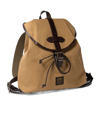 Filson Twill Drawstringed Backpack In Brown