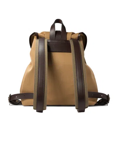 Filson Twill Drawstringed Backpack In Brown