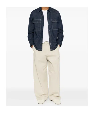 Samsoe & Samsoe Patch-pocket Shirt In Blue