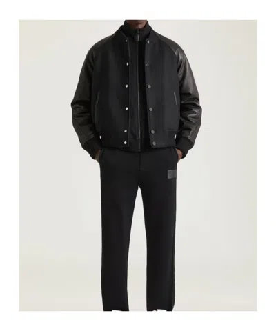 Givenchy Mix Material Blouson With  Paris Embroidery In Black