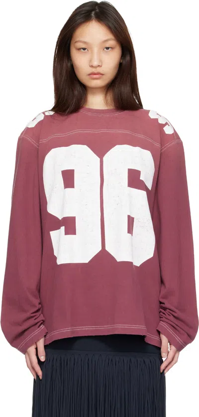 Acne Studios Exfold Printed Cotton-jersey Sweater In Pink