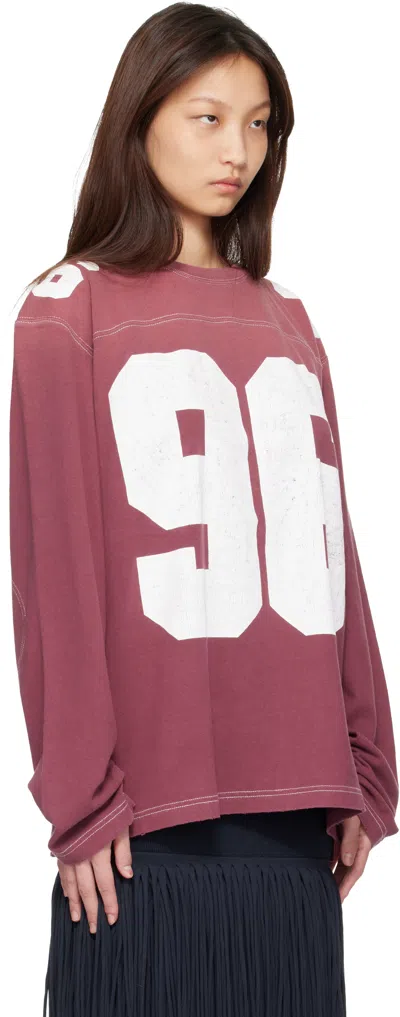 Acne Studios Exfold Printed Cotton-jersey Sweater In Pink