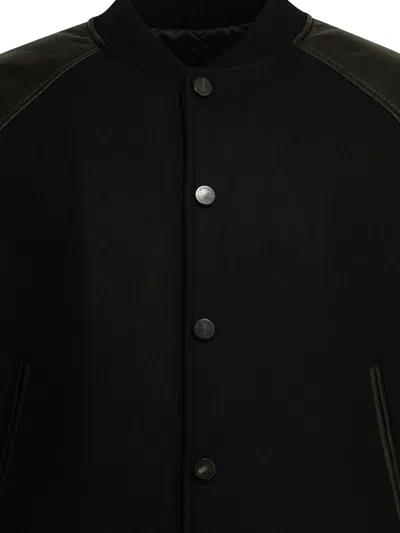 Givenchy Wool Bomber Jacket With Reverse Logo Jackets And Coats Black In Green