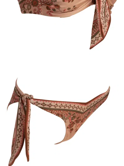 Zimmermann "aster" Bikini In Brown