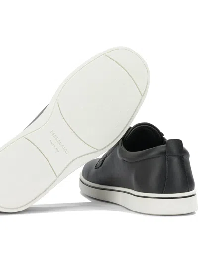 Ferragamo Alfie Loafers Slip On Round Toe In Black