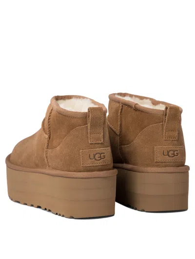 Ugg Suede Classic Ultra Mini Platform Boots In Brown