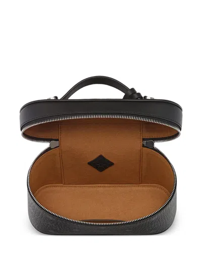 Mcm Visetos Canvas Vanity Case In Black