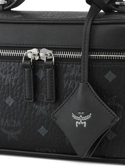 Mcm Visetos Canvas Vanity Case In Black