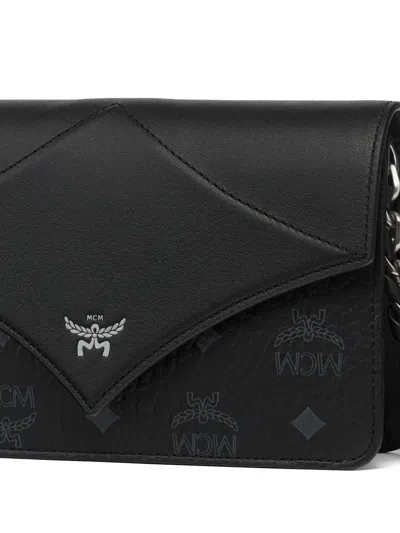 Mcm Visetos Diamond Shoulder Bag In Pattern