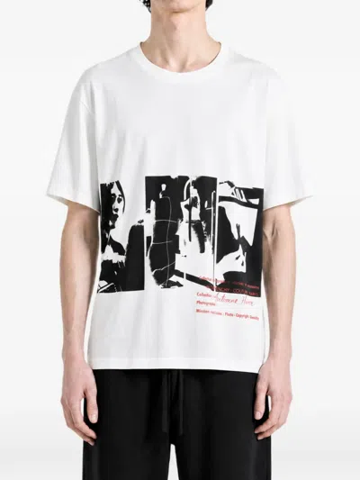 Givenchy T-shirt In Cotton With Photographic Negative Print In White