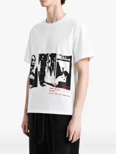 Givenchy T-shirt In Cotton With Photographic Negative Print In White