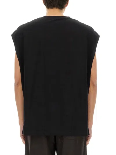 Dries Van Noten Classic White T-shirt With Soft Texture In Black