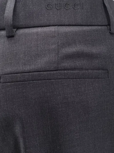 Gucci Graphite Wool Pant In Black