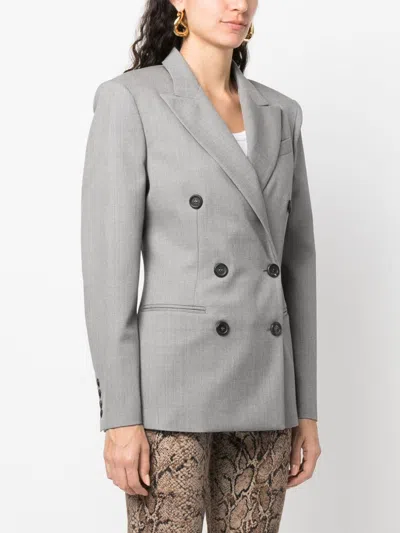 Armarium Double-breasted Wool Jacket In Gray