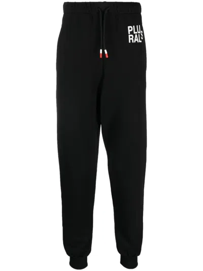 Peuterey Cotton Pants Elasticated Ankles Rear Pocket In Black