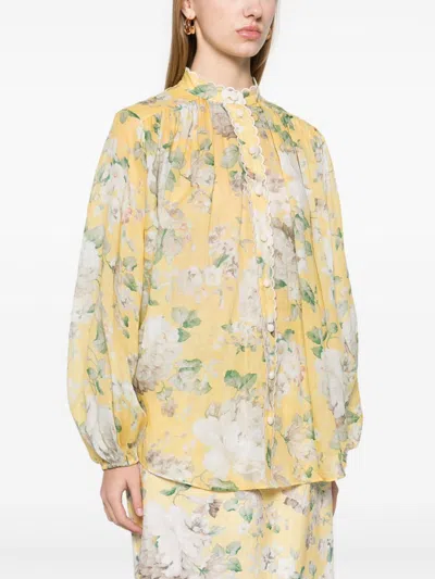 Zimmermann Blouse With Floral Pattern In Multi