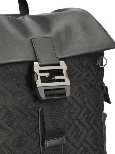 Fendi Baguette Backpack In Gray