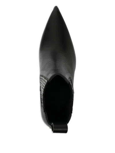 Rick Owens Ankle Boot With Pointed Toe And Sculptural Heel In Black