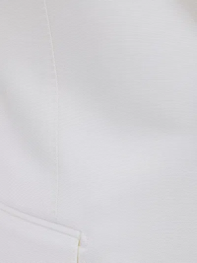 Tom Ford Wool Silk Sharp Faille Slim Shawl Lapel Jacket In White