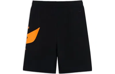 Li-ning Graphic Shorts 'black Orange' In Multi