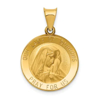Diamond2deal 14k Yellow Gold Polished And Satin Our Lady Of Sorrows ...