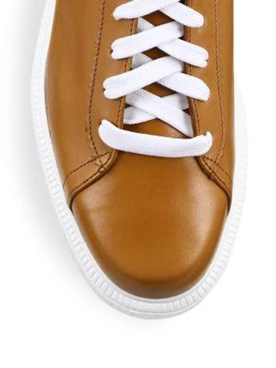 Shop Robert Clergerie Pasketv Leather Platform Sneakers In White