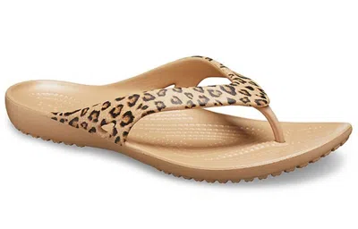 Crocs Kadee Ii Leopard Flip In Brown