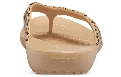 Crocs Kadee Ii Leopard Flip In Brown