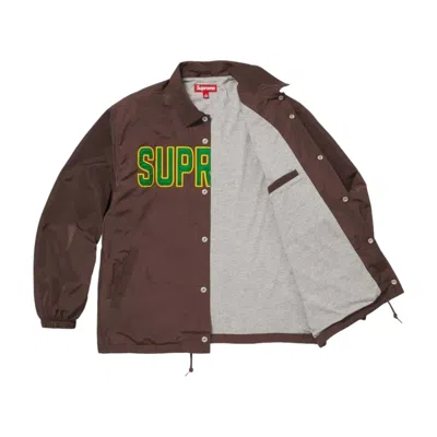 Supreme Press-stud-fastening Jacket In Burgundy