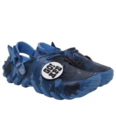 Crocs X A Bathing Ape Echo Camouflage-print Clogs In Blue