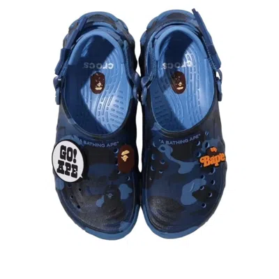 Crocs X A Bathing Ape Echo Camouflage-print Clogs In Blue