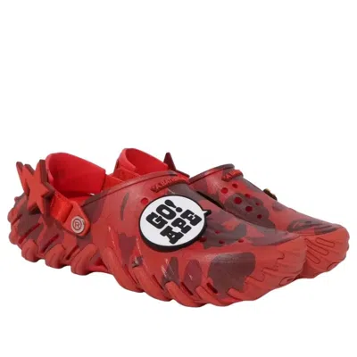 Crocs X A Bathing Ape Echo Camouflage-print Clogs In Red