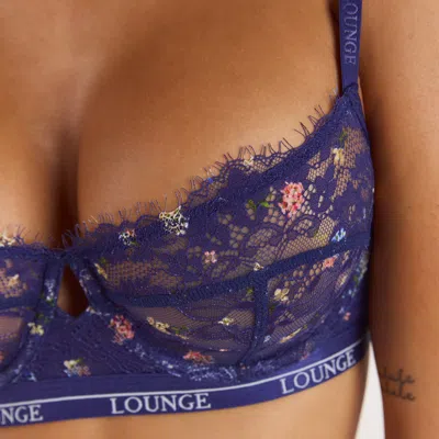 Lounge Navy Floral In Blue