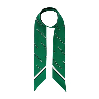 Givenchy Shadow Logo-print Headband Scarf In Green